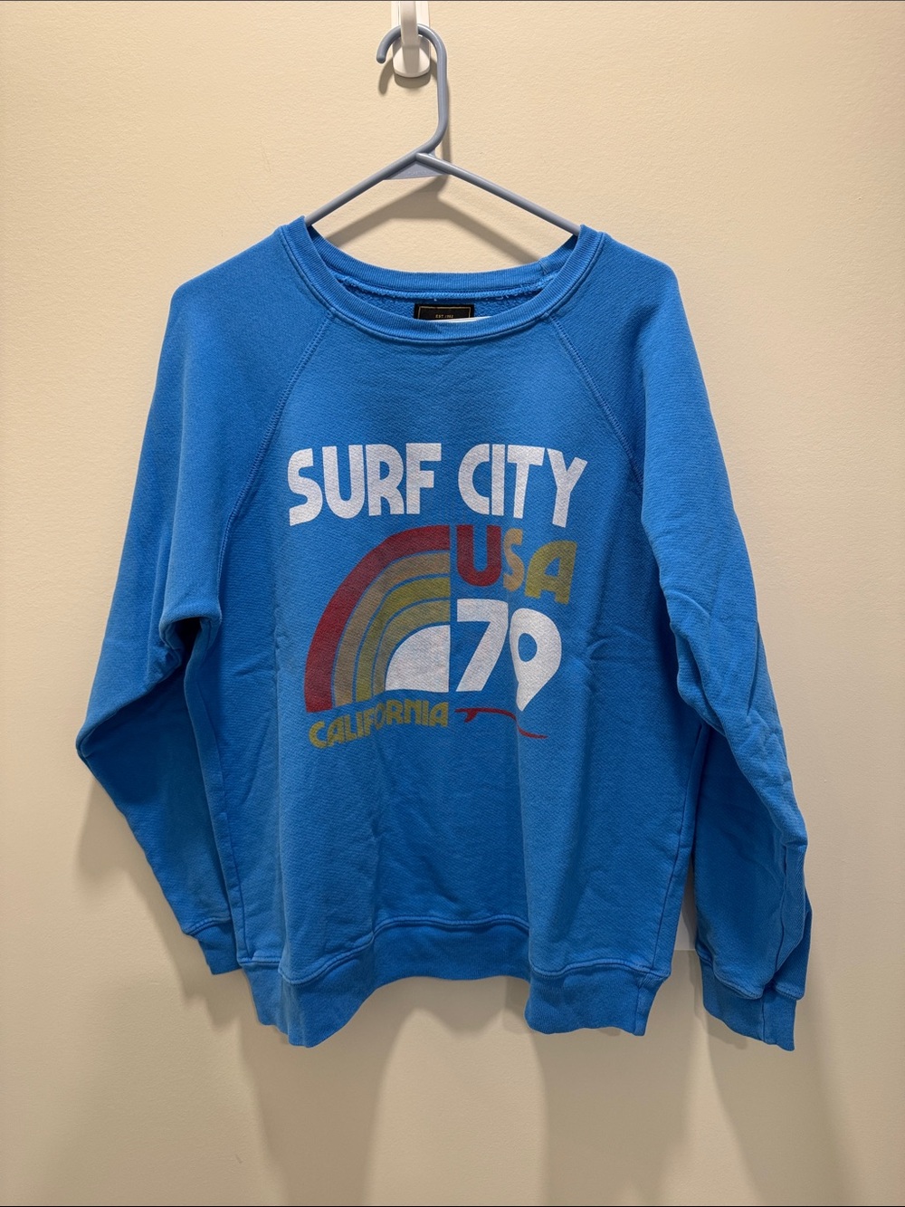 Original Retro Brand Blue 'Surf City USA 79' Graphic Sweatshirt